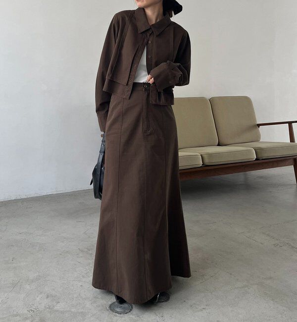  「【セットアップ対応】コットンクロップシャツ」|シャツ・ブラウス|