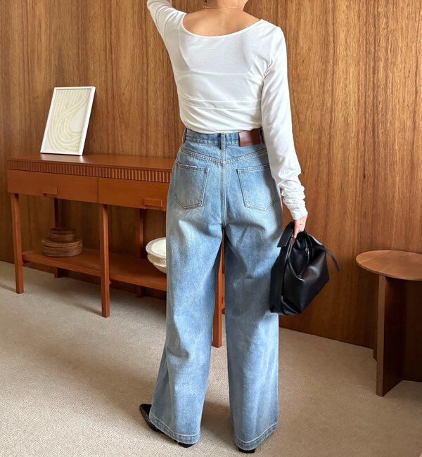 「【3サイズ展開】ストレートルーズデニム」|デニム|