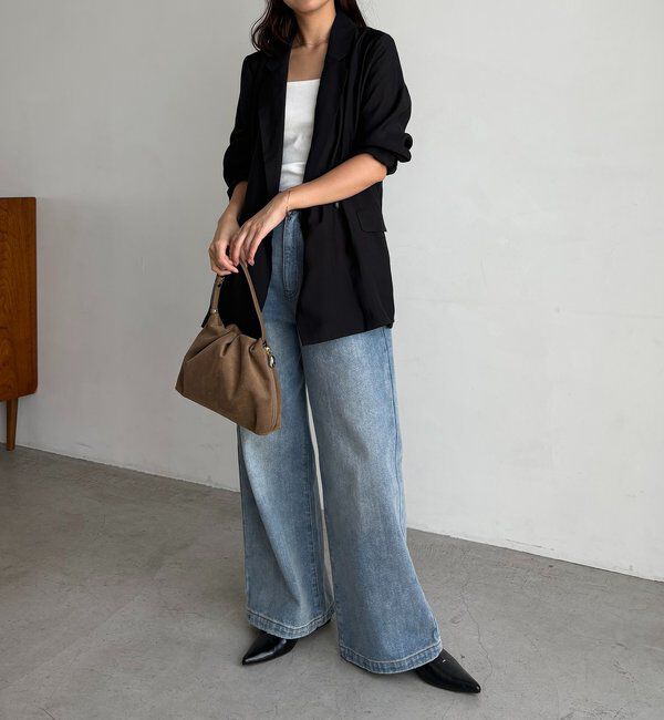  「【3サイズ展開】ストレートルーズデニム」|デニム|