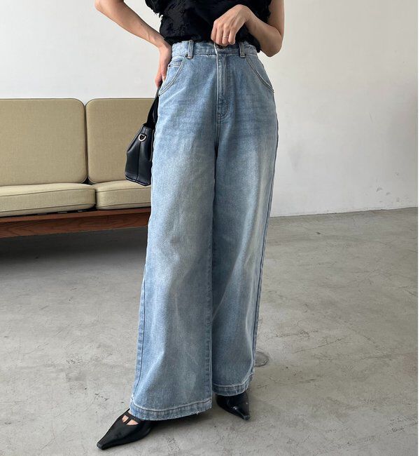  「【3サイズ展開】ストレートルーズデニム」|デニム|