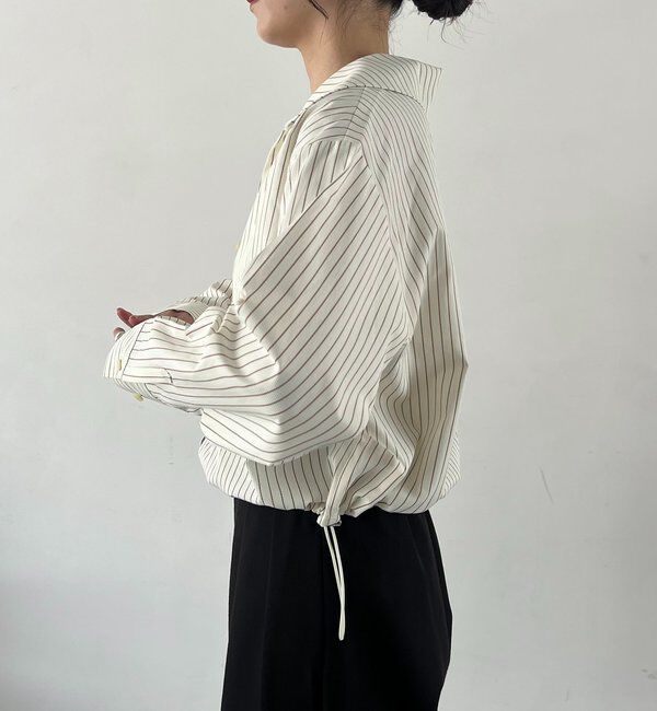  「Vネックストライプショートシャツ」|シャツ・ブラウス|