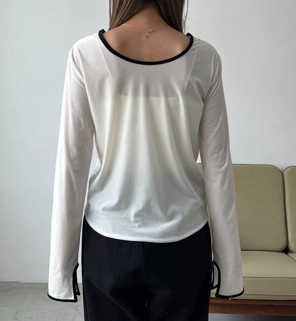  「【前後2WAY】ベロアリンガーTシャツ」|Tシャツ・カットソー|