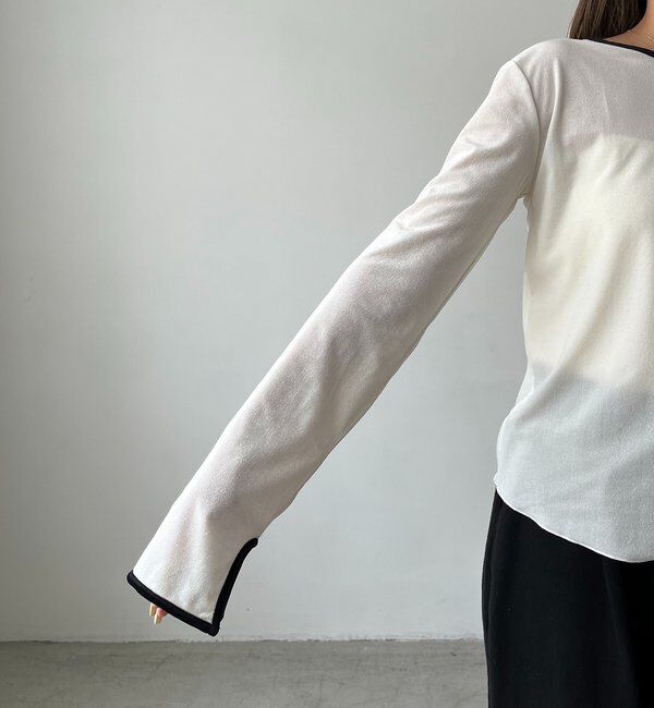  「【前後2WAY】ベロアリンガーTシャツ」|Tシャツ・カットソー|