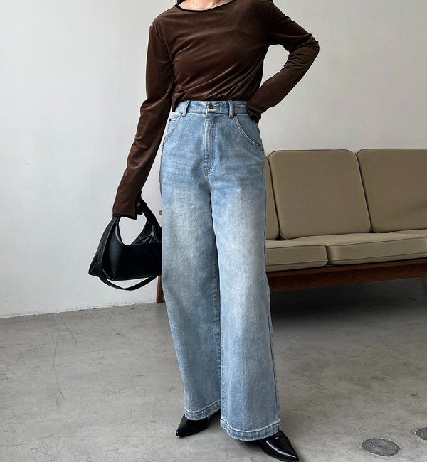  「【前後2WAY】ベロアリンガーTシャツ」|Tシャツ・カットソー|