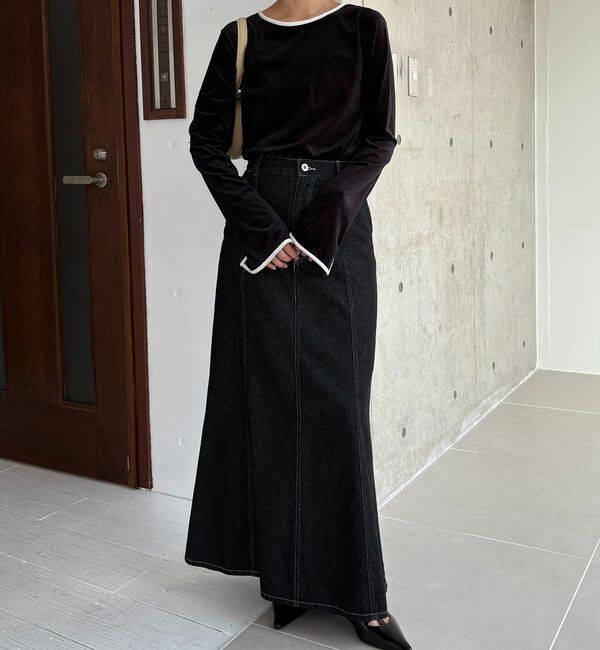  「【前後2WAY】ベロアリンガーTシャツ」|Tシャツ・カットソー|