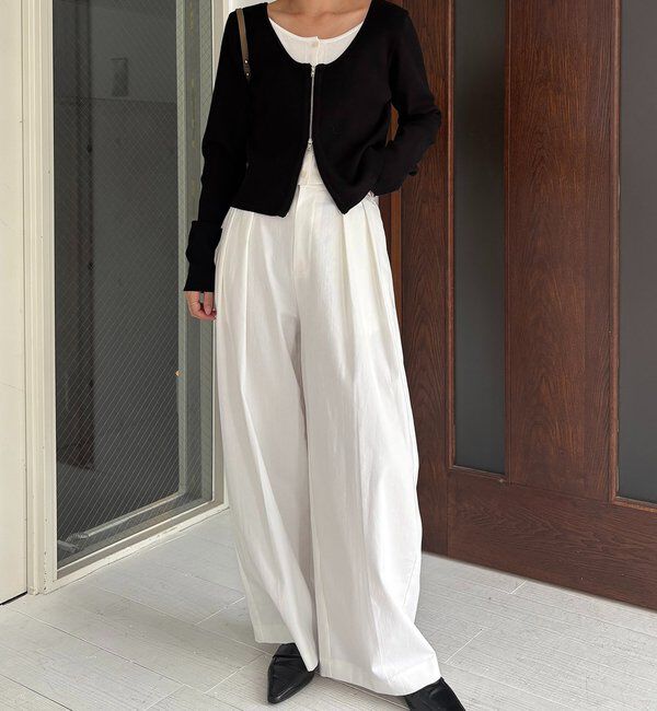  「【WEB限定】Wジップレイヤードニット」|カーディガン|