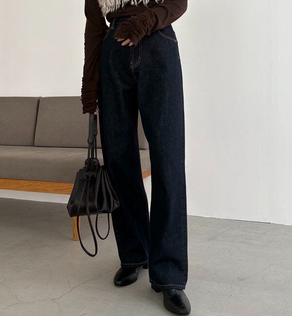  「【新色/人気アイテムがアップグレード】13ozハイウエストストレートデニム」|デニム|