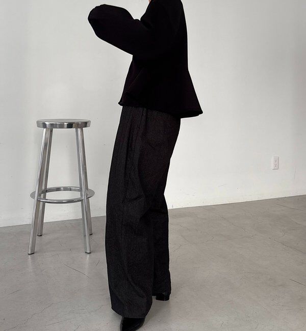  「【スタイルアップが叶う/伸縮性◎】ペプラムジップカーディガン」|Tシャツ・カットソー|