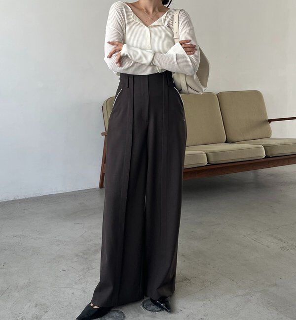  「〈C.L〉カットオフハイウエストパンツ」|チノ|