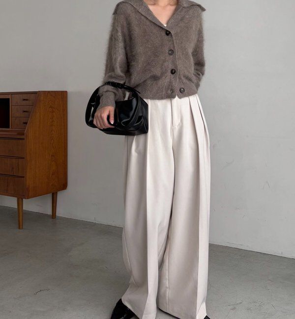  「【上質な着心地】WOOL100ミンクタッチカーディガン」|カーディガン|