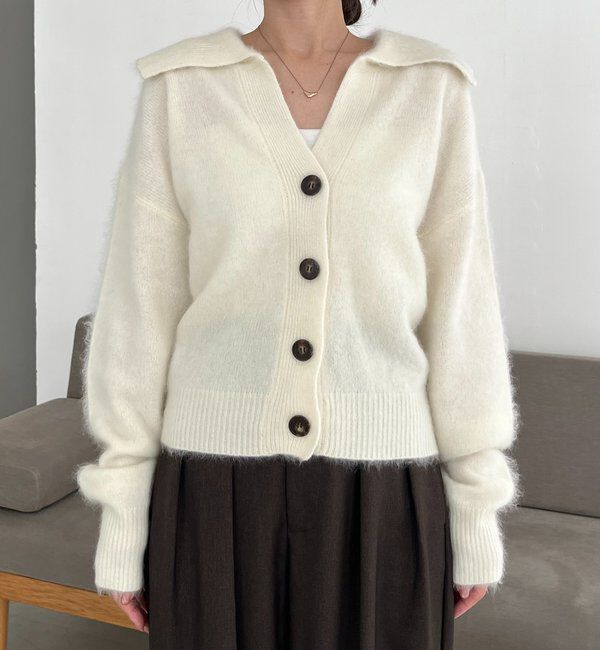  「【上質な着心地】WOOL100ミンクタッチカーディガン」|カーディガン|