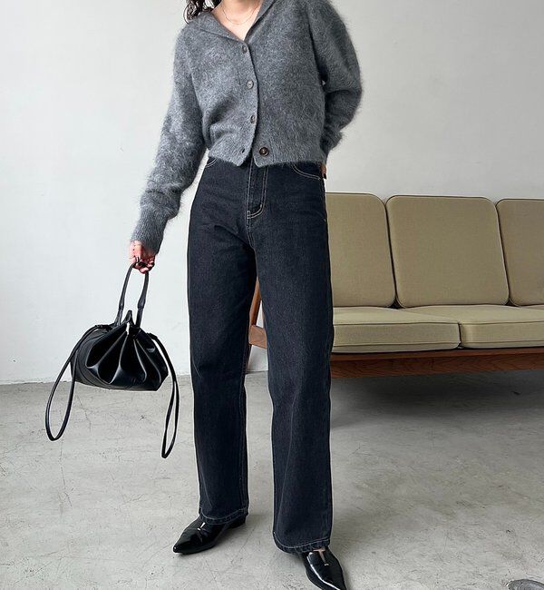  「【上質な着心地】WOOL100ミンクタッチカーディガン」|カーディガン|