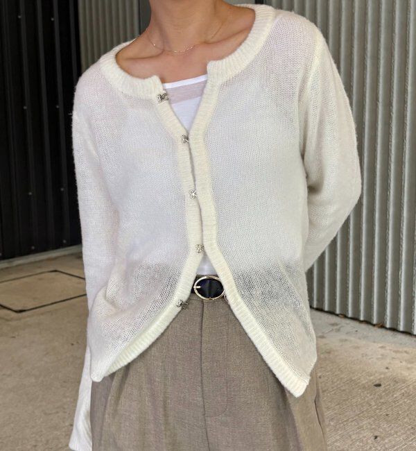  「テンセルウールホックカーディガン」|カーディガン|