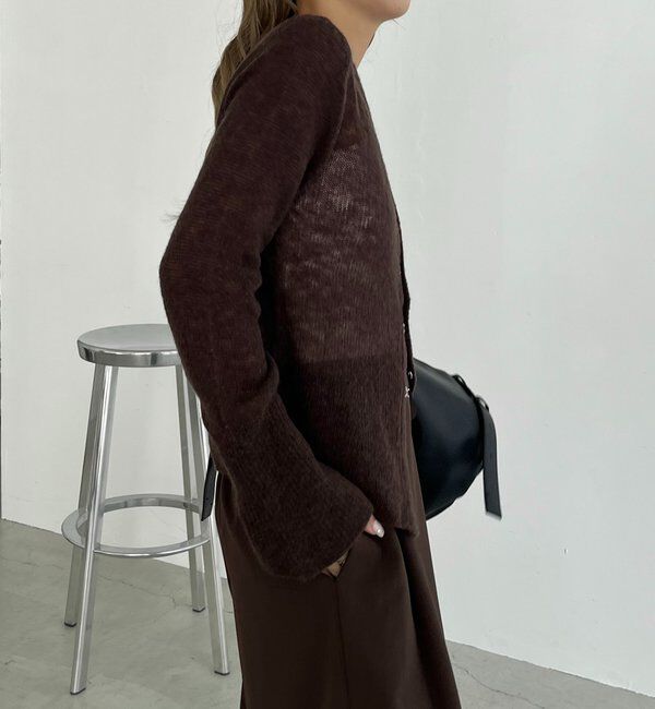  「テンセルウールホックカーディガン」|カーディガン|