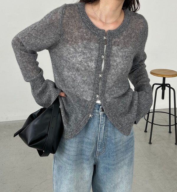  「テンセルウールホックカーディガン」|カーディガン|