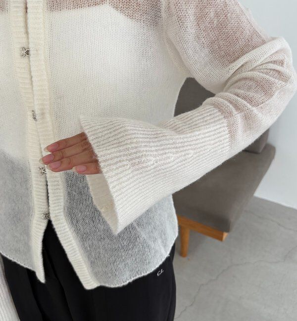  「テンセルウールホックカーディガン」|カーディガン|