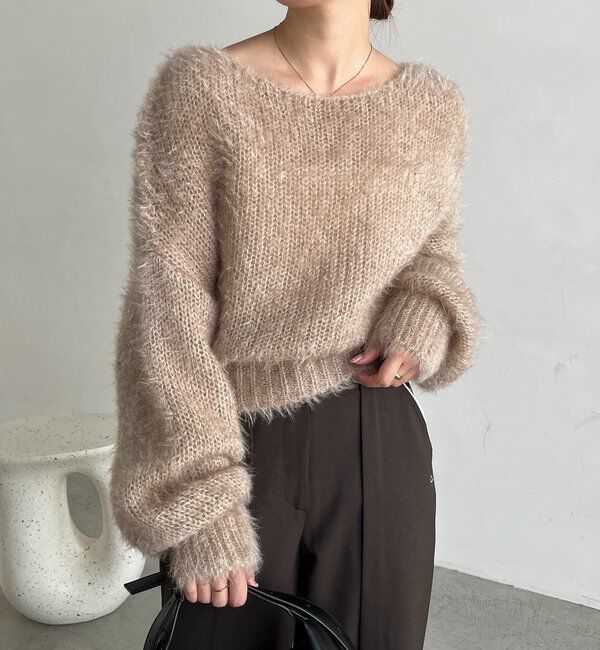  「フェザーラウンドプルオーバー」|ニット・セーター|