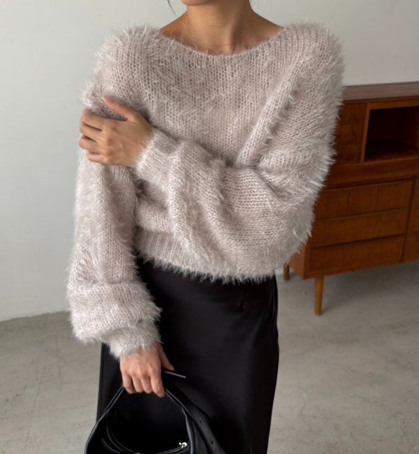  「フェザーラウンドプルオーバー」|ニット・セーター|