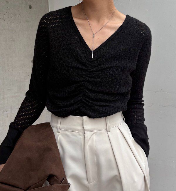  「起毛レースプルオーバー」|ニット・セーター|