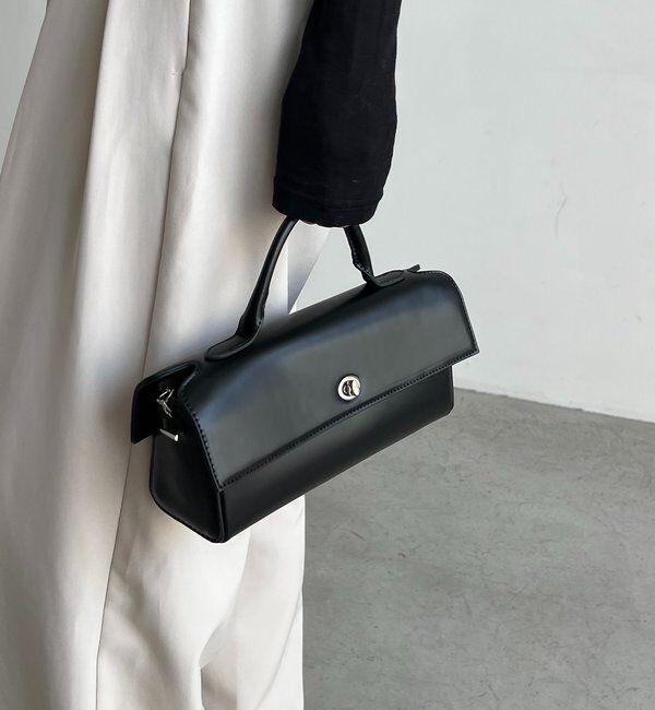  「チェーンショルダーワイドバッグ」|トートバッグ|ブラック