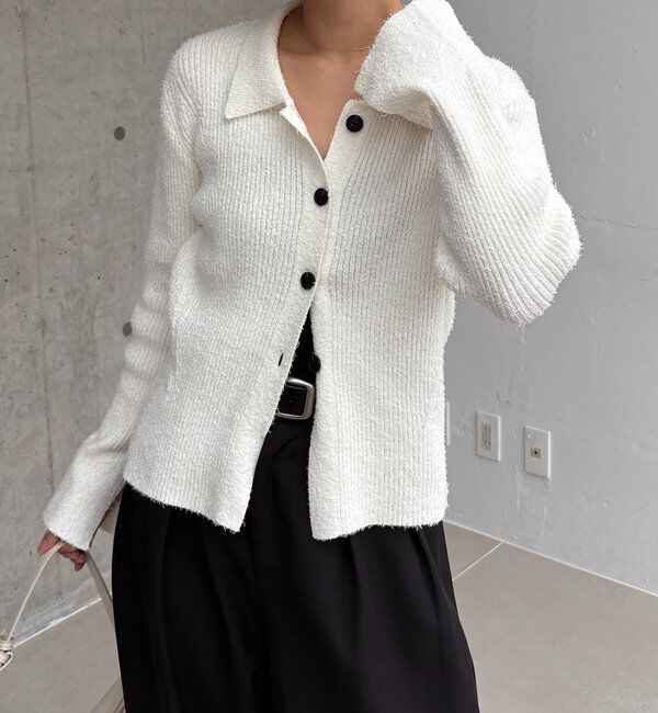  「ビアードカラーニット」|カーディガン|