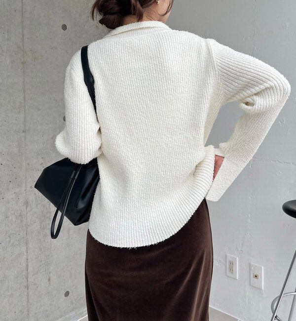  「ビアードカラーニット」|カーディガン|