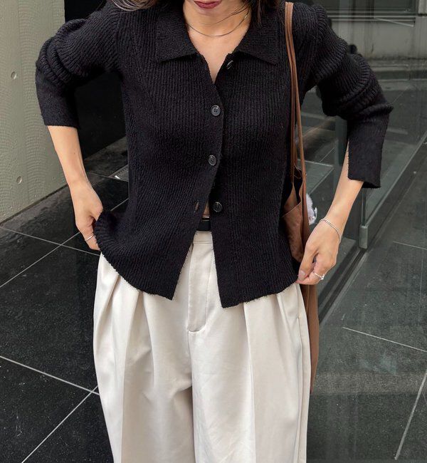  「ビアードカラーニット」|カーディガン|