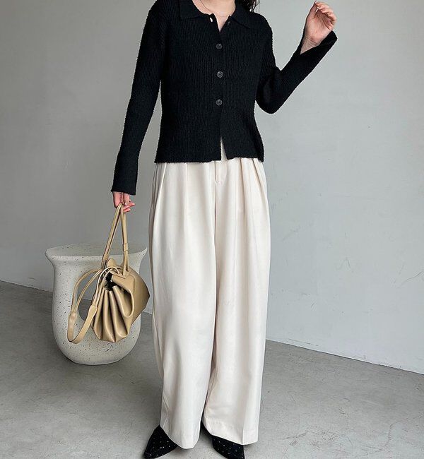  「ビアードカラーニット」|カーディガン|