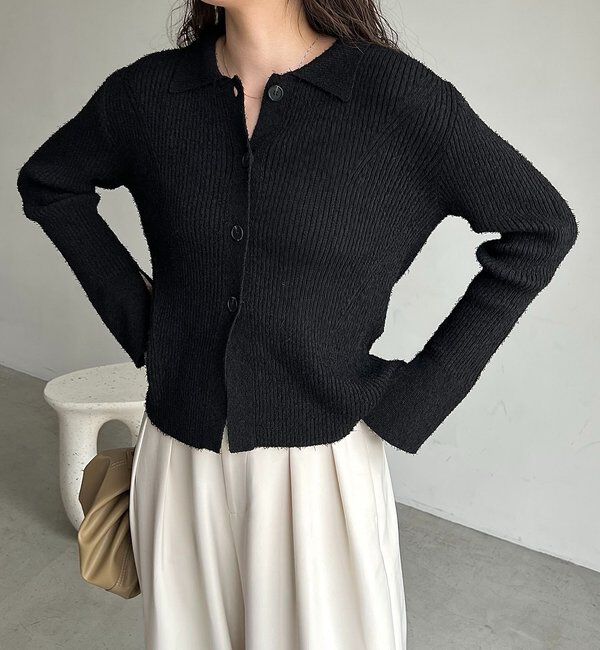  「ビアードカラーニット」|カーディガン|