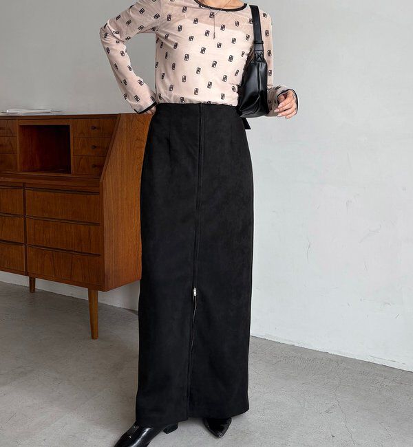  「スエードジップスカート」|スカート|