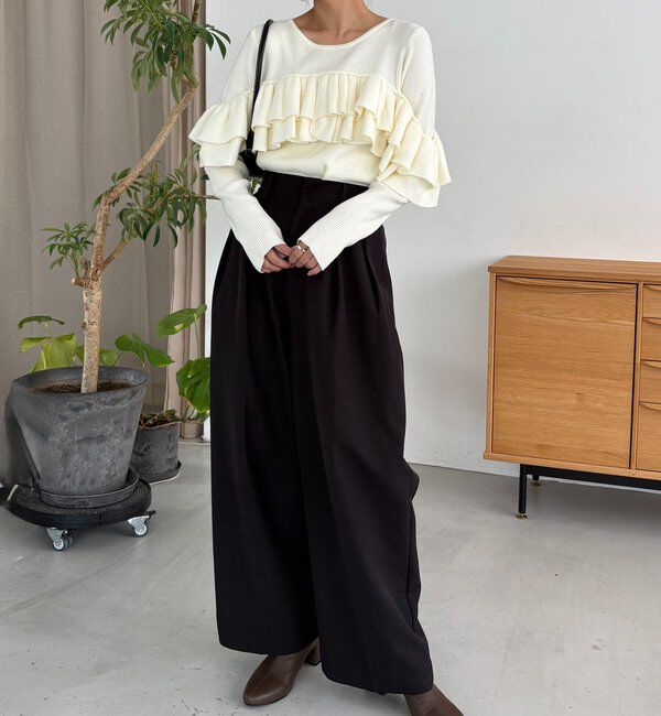  「【2WAYで着用可能】ベアフリルニット」|ニット・セーター|