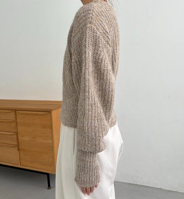  「裾ジップラメプルオーバー」|ニット・セーター|