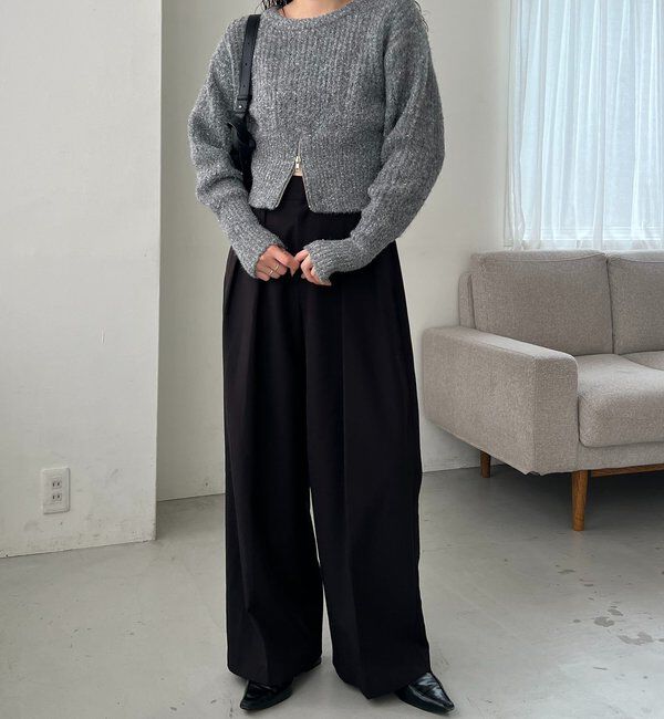  「裾ジップラメプルオーバー」|ニット・セーター|