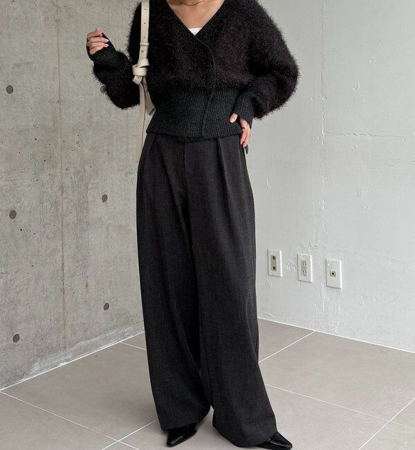  「フェザーラップカーディガン」|カーディガン|