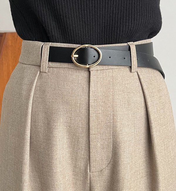  「【低身長サイズあり】アシメベルトSETパンツ」|チノ|