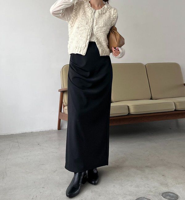  「カットドレープスカート」|スカート|