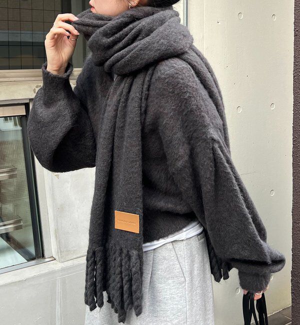  「【前後2WAY】モヘア起毛パフカーディガン」|カーディガン|