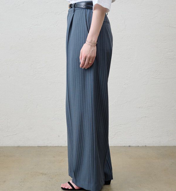  「《セットアップ着用可》ストライプウエストデザインパンツ」|チノ|