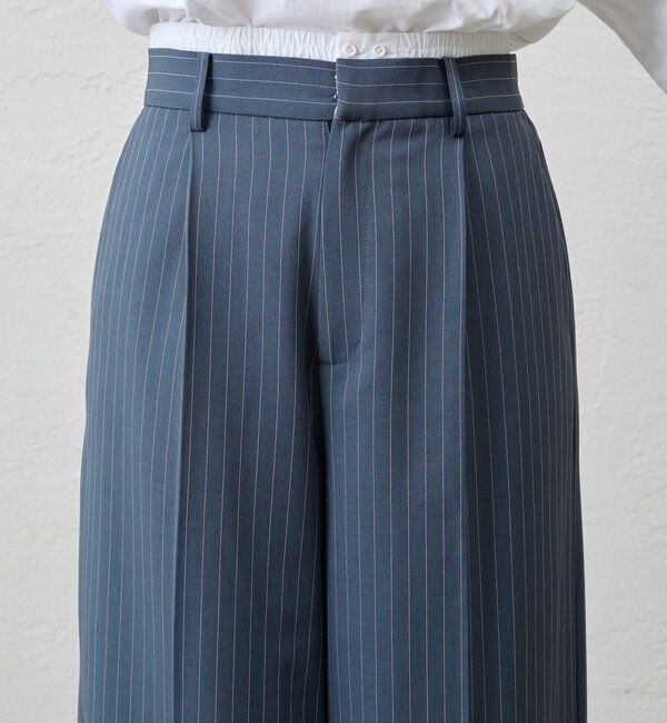  「《セットアップ着用可》ストライプウエストデザインパンツ」|チノ|