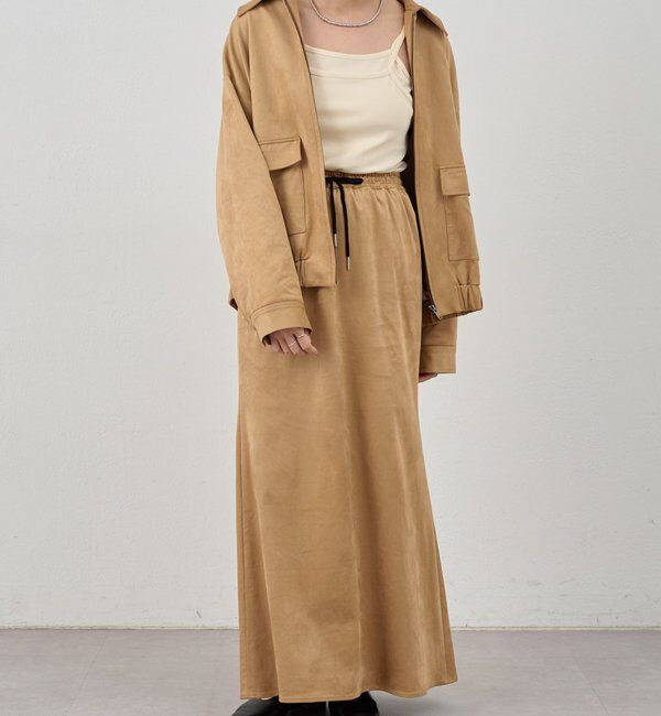  「《セットアップ着用可能》フェイクスウェードブルゾン」|ブルゾン・スタジャン|