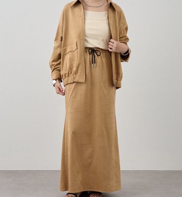  「《セットアップ着用可能》フェイクスウェードスカート」|スカート|