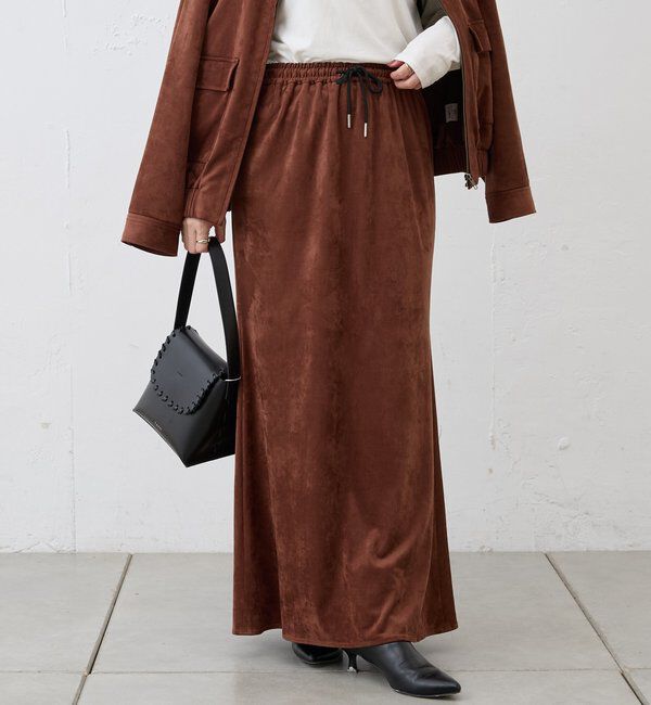  「《セットアップ着用可能》フェイクスウェードスカート」|スカート|