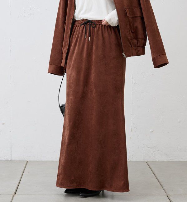  「《セットアップ着用可能》フェイクスウェードスカート」|スカート|