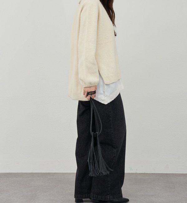  「ファーウールキーネックニット」|ニット・セーター|