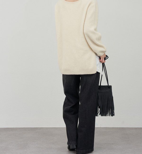  「ファーウールキーネックニット」|ニット・セーター|
