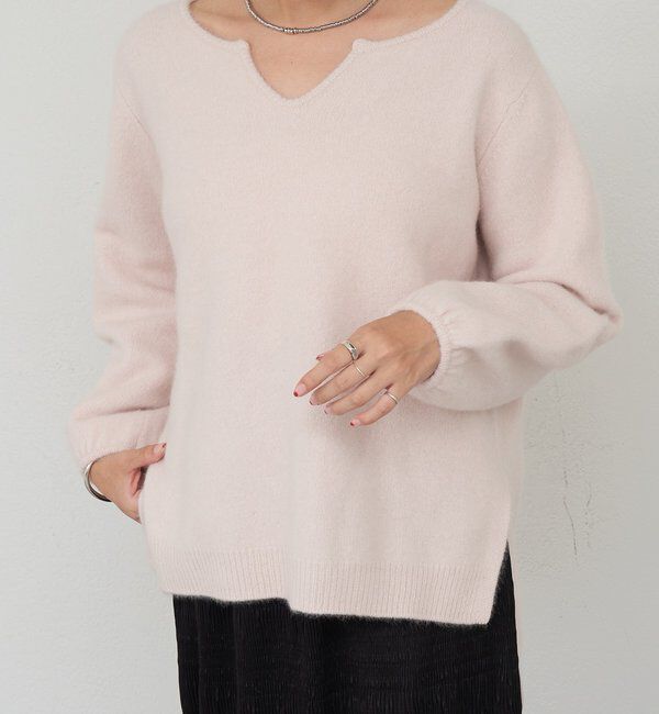  「ファーウールキーネックニット」|ニット・セーター|