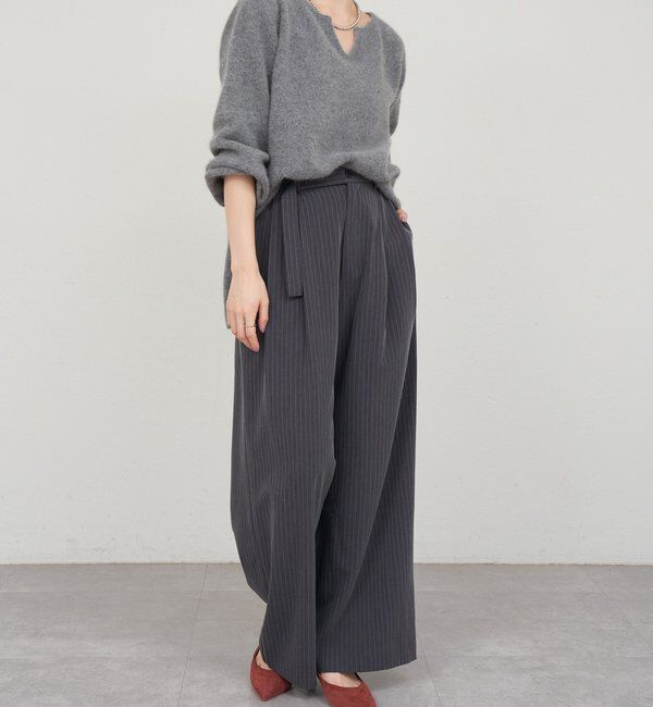  「ファーウールキーネックニット」|ニット・セーター|