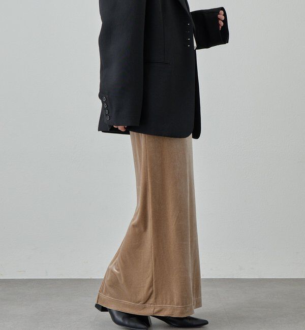  「【新色登場】【セットアップ対応】ベロアタイトスカート」|スカート|