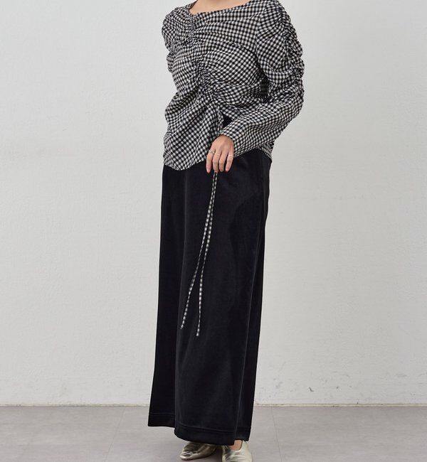  「【新色登場】【セットアップ対応】ベロアタイトスカート」|スカート|