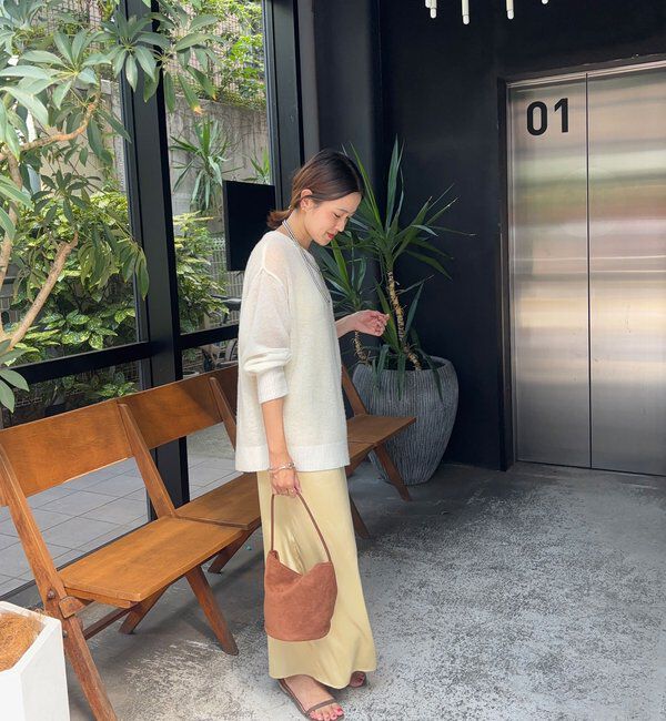  「《インフルエンサー@kanako_ikiコラボ》シアーウールプルオーバー」|ニット・セーター|